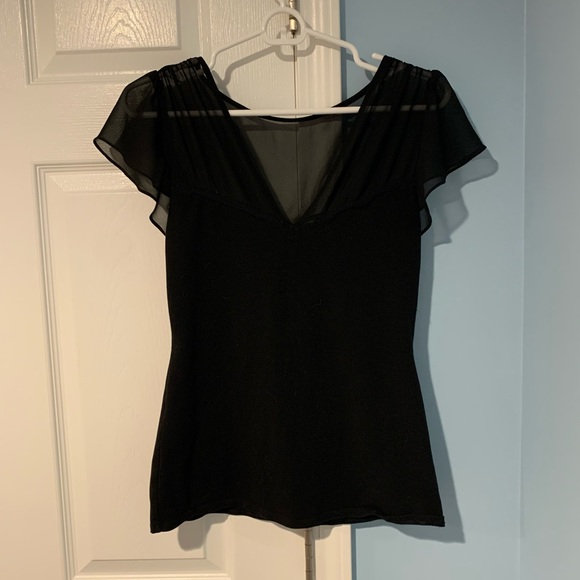Express Sheer Black Top - Picture 4 of 6